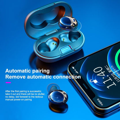 Metal Plating Wireless Tws Earphones with Charging Box - Bluetooth 5.0 - White