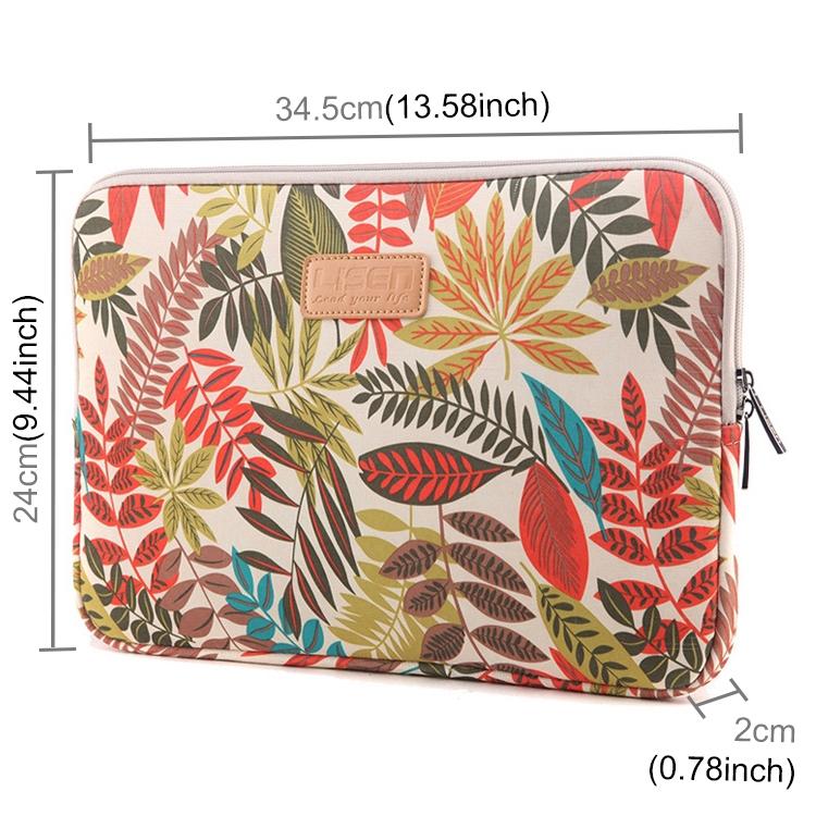 Colourful Leaves Sleeve Case for Macbook Samsung Sony Dell Alienware Chuwi Asus Hp Laptops - White
