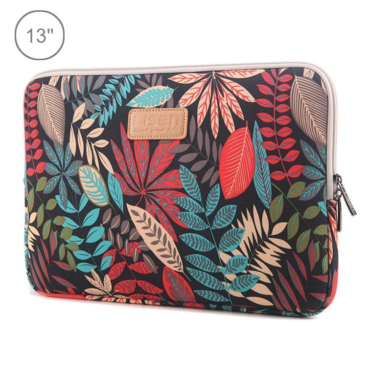 Colourful Leaves Sleeve Case for Macbook Samsung Sony Dell Alienware Chuwi Asus Hp Laptops - White