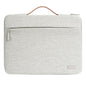 Waterproof Laptop Sleeve Bag With Zipper - Handheld - Beige White