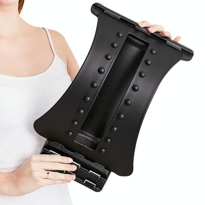 Back Pain Relief Device Lumbar Traction Stretcher - Red + White