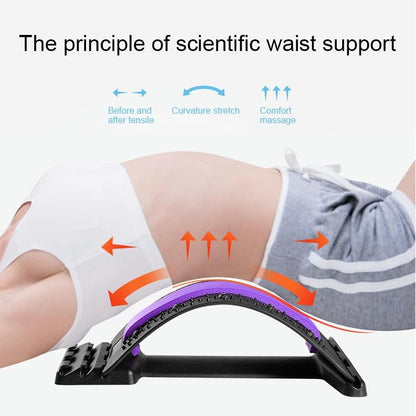Back Pain Relief Device Lumbar Traction Stretcher - Red + White