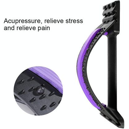Back Pain Relief Device Lumbar Traction Stretcher - Red + White