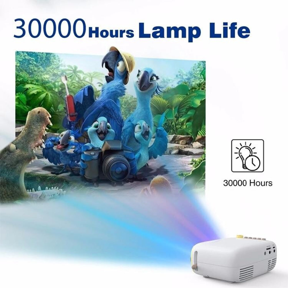 Portable Mini Led Projector For Home Theater - Av / Sd / Hdmi - Yellow White
