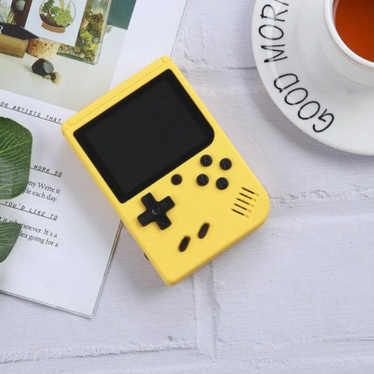 Retro Mini Handheld Game Console - 3.0 Inch 800 Games Av Output - Yellow