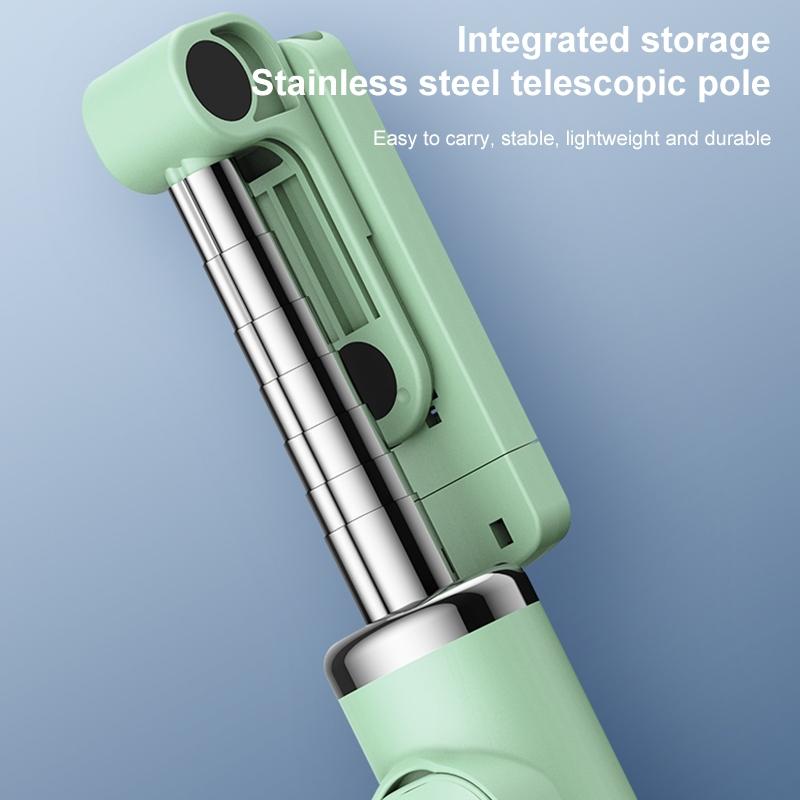 Wireless Selfie Stick with Remote Tripod - Compact Design - Yellow