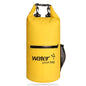 Waterproof Dual Shoulder Bag 20L Pvc Dry Sack For Outdoor Adventures - Yellow