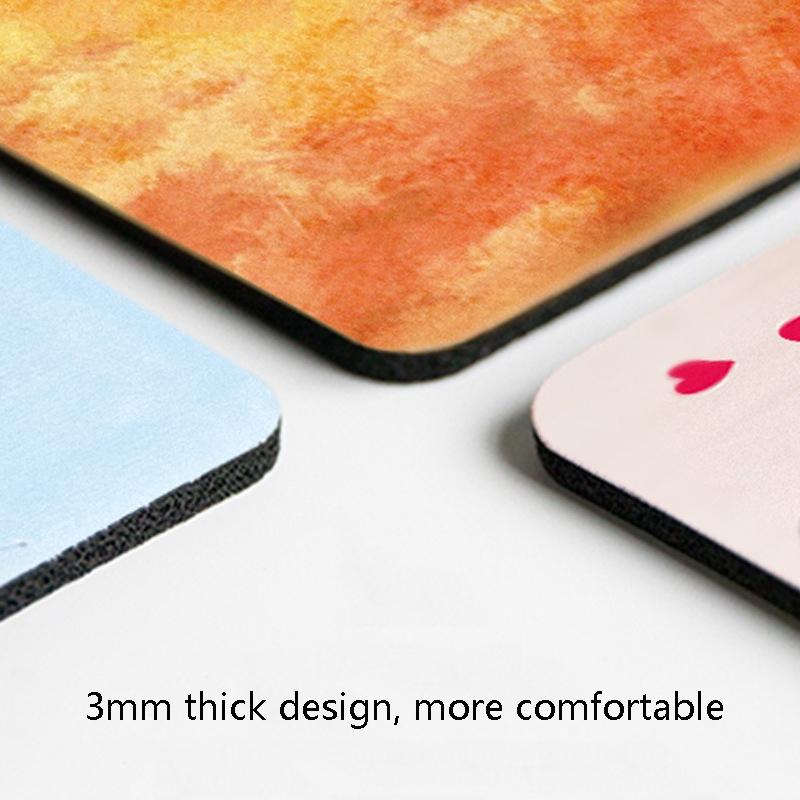 6 Piece Non Slip Mouse Pad Set 21 X 26Cm Thick Rubber Anti Skid Durable - Dumbo