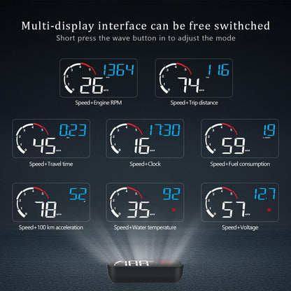Universal Car Obd2 Hud 3.5 Inch Vehicle Head Up Display - Yellow