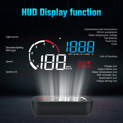 Universal Car Obd2 Hud 3.5 Inch Vehicle Head Up Display - Yellow