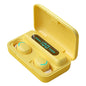 Macaron Series Bluetooth Earphones with Breathing Light & Noise Reduction - Yellow