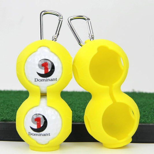 2-Pack Golf Silicone Double-Ball Protection Sleeves - Yellow