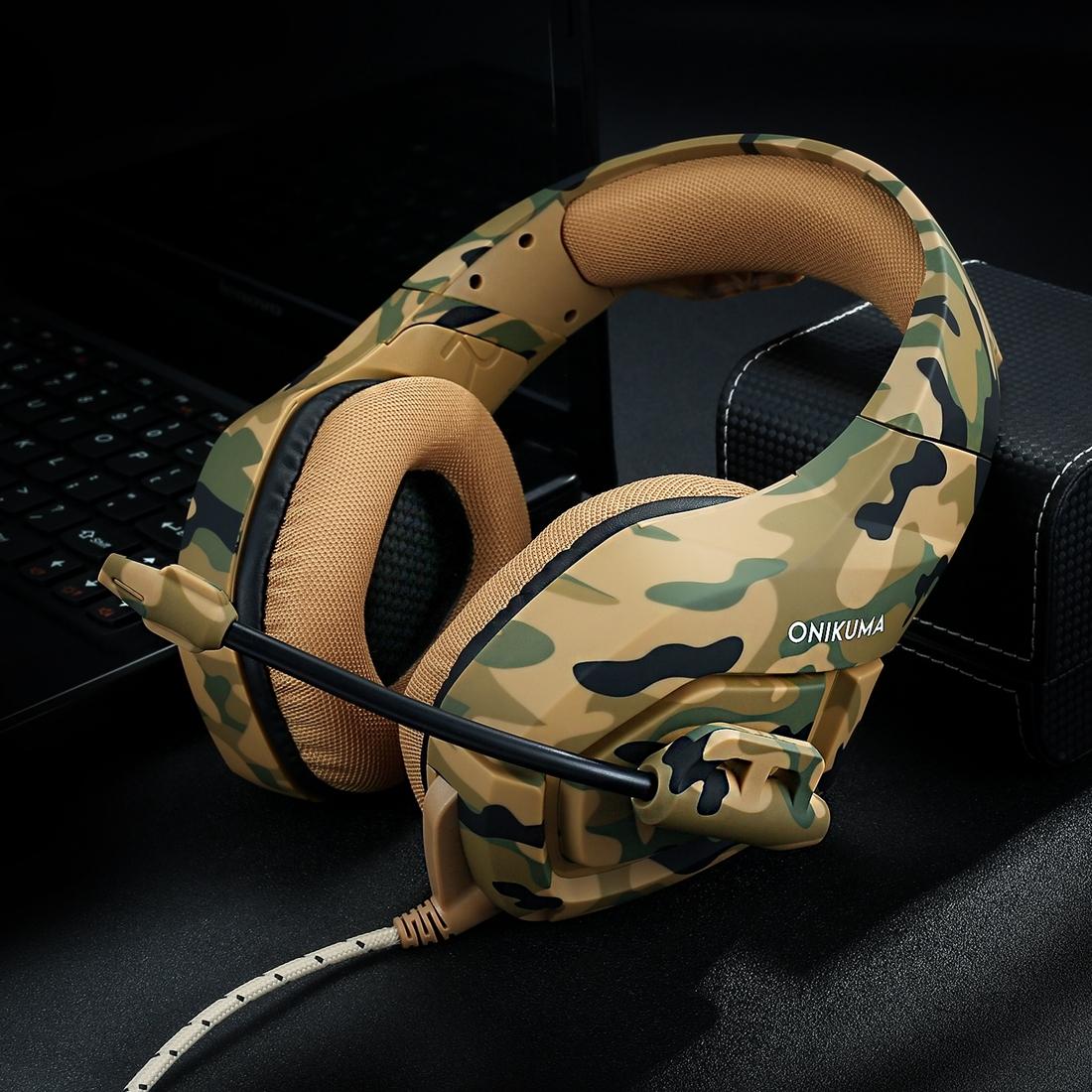 Camouflage Gaming Headset With Noise Canceling Mic - Yellow