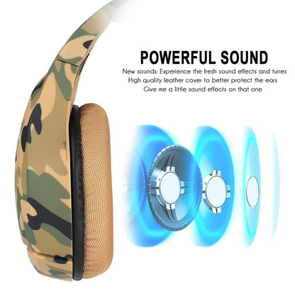 Camouflage Gaming Headset With Noise Canceling Mic - Yellow