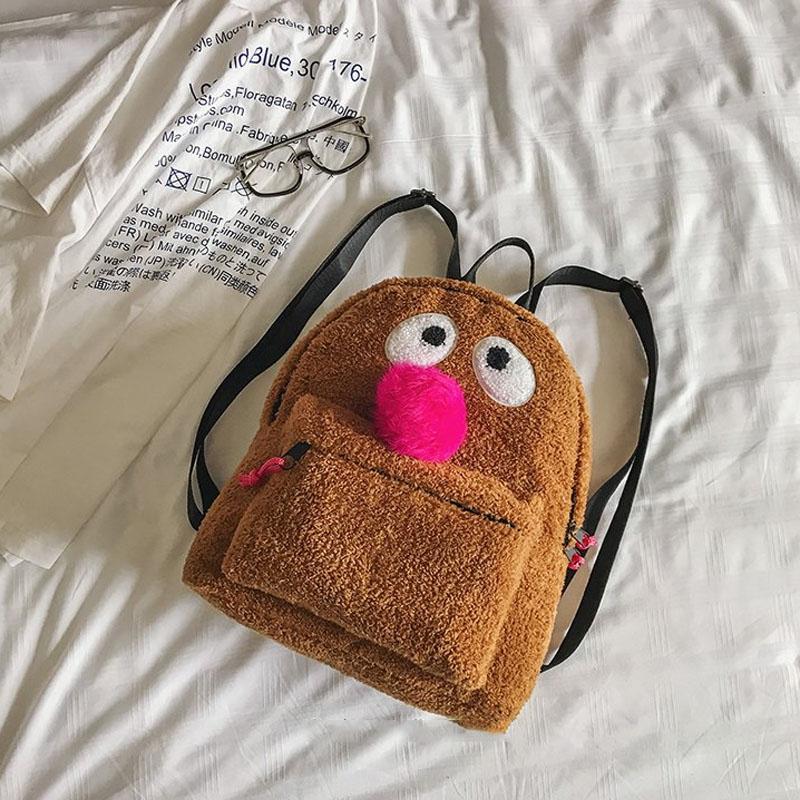 Girls' Plush Bird Backpack - Compact and Cute