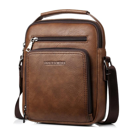 Versatile Men's Crossbody Bag For Business - Brown