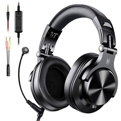 Noise-Cancelling Headset With Mic - Brown