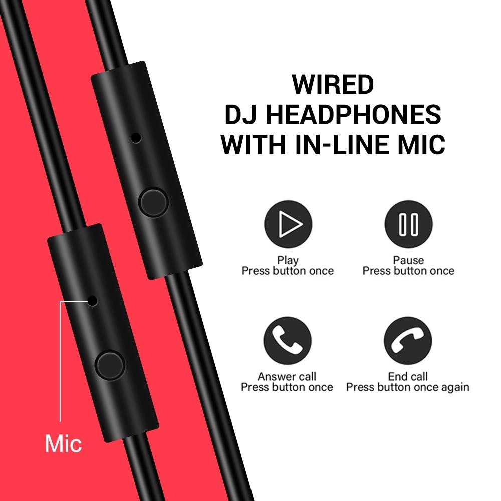 Noise-Cancelling Headset With Mic - Brown