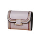 Snap Button Rfid Leather Wallet - Compact Design - Light Purple
