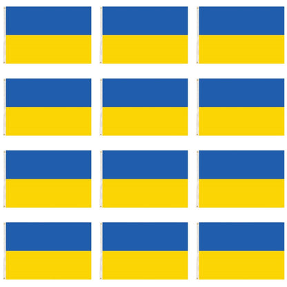 12x Ukraine Country Flag Ukrainian Heavy Duty with Metal Eyelets - 150cm x 90cm