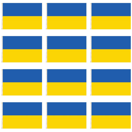 12x Ukraine Country Flag Ukrainian Heavy Duty with Metal Eyelets - 150cm x 90cm