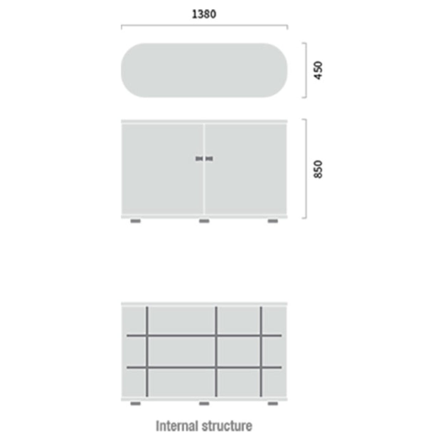 UFOU Fitin Rollin Mobile Roller Shutter Cabinet - Storage with Adjustable Shelves & Wheels