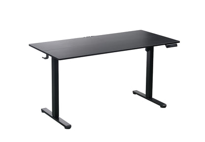 Ergonomic Kids Study Chair & Adjustable Electric Standing Desk Set – Blue Chair & Black Desk