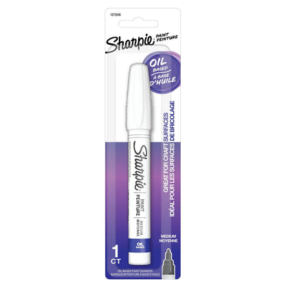 6x Sharpie Oil-Based Paint Markers in White Medium Point