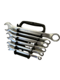 6 Piece Double Open Ring End Wrench Combination Spanner Chrome Vanadium Auto Repair Set