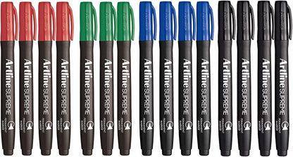 2x 15pcs (30pcs Total) Artline Supreme Permanent Markers - Assorted Colours