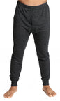 Mens Merino Wool Blend Long John Thermal Pants Underwear Thermals Warm Winter - Black - L
