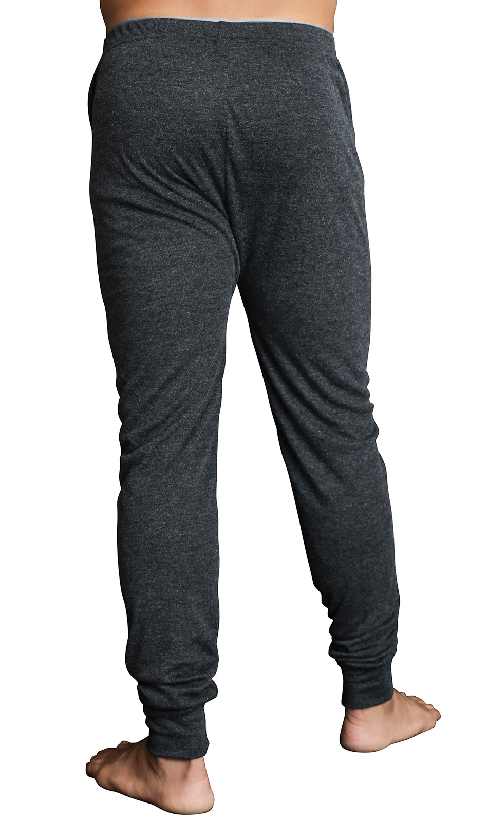 Mens Merino Wool Blend Long John Thermal Pants Underwear Thermals Warm Winter - Black - L