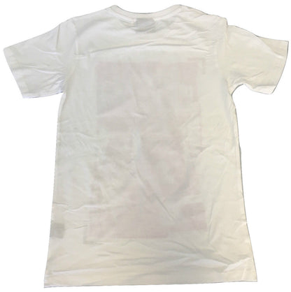 10x 100% Cotton T-Shirt with Print Design Slim Fit Basic Tee Top XS-XXL BULK - White - XL