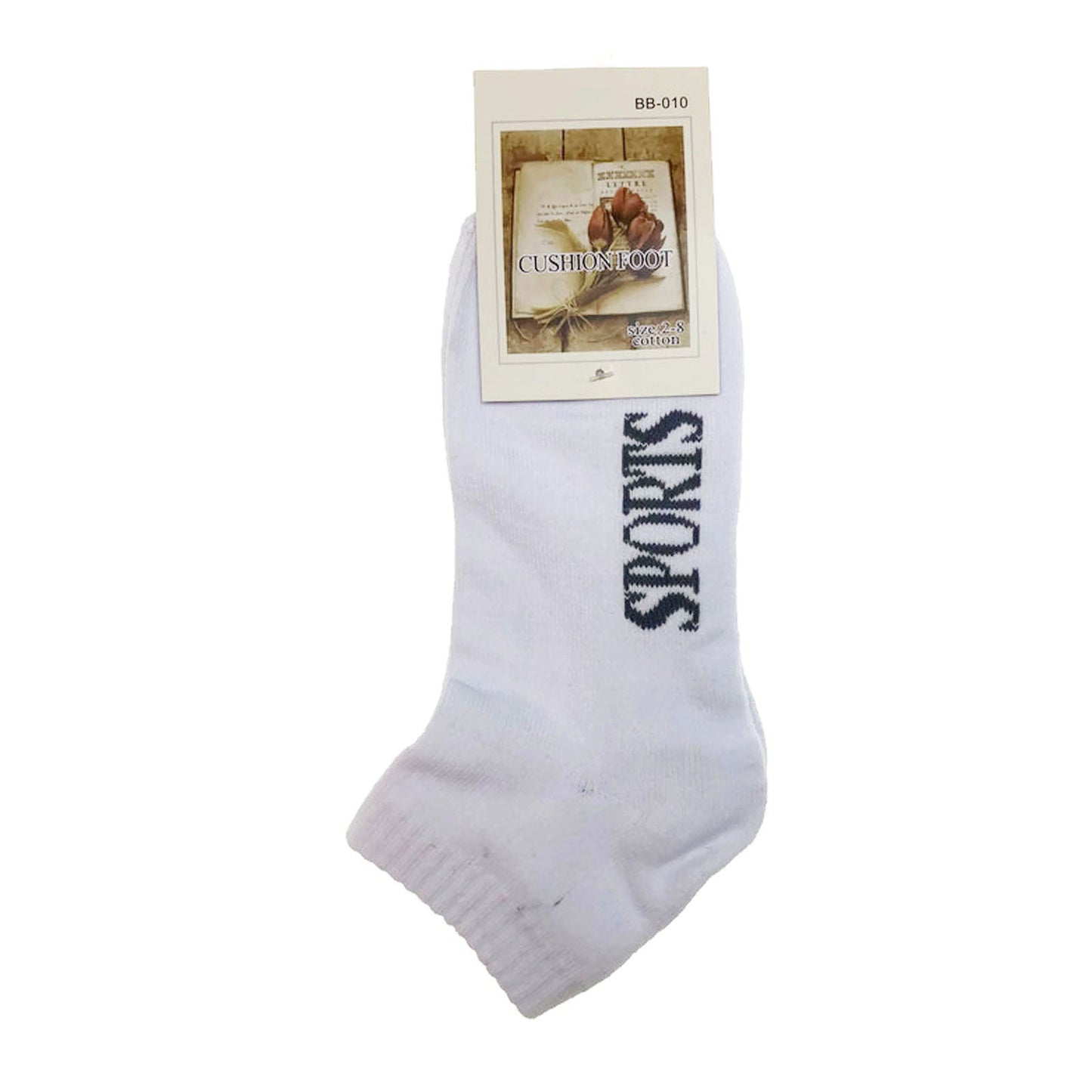 24x COTTON ANKLE SOCKS Sport Cushion Foot Low Cut Running - Assorted Colours Bulk - 6-11
