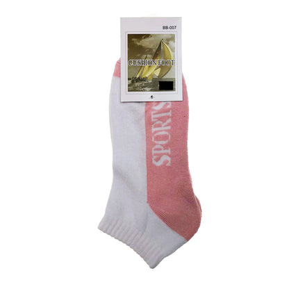 24x COTTON ANKLE SOCKS Sport Cushion Foot Low Cut Running - Assorted Colours Bulk - 6-11