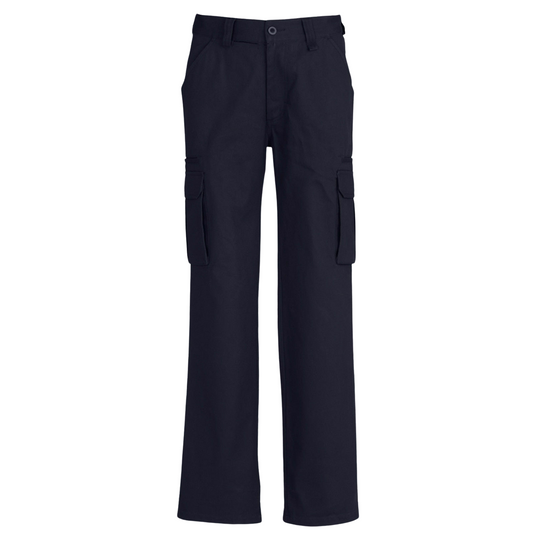 Mens CARGO PANTS Work Wear Trousers 100% COTTON Tradie Pockets Military 310gsm - Navy - 97""