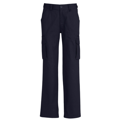 Mens CARGO PANTS Work Wear Trousers 100% COTTON Tradie Pockets Military 310gsm - Navy - 97""