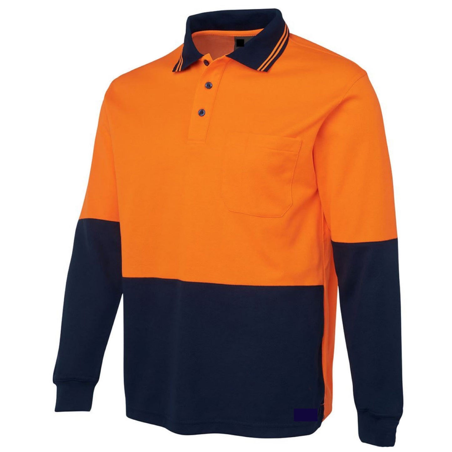 HI VIS LONG SLEEVE POLO SHIRT Top Safety Workwear Fluro Breathable Dry WB - Yellow - XL