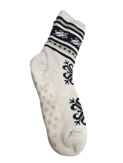 1 Pair Mens Non Slip Thick Fur Warm Winter Bed Socks Thermal Warm Cushion - One Size