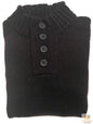 Mens Knit Jumper Pullover Sweater Knitted Casual Stretch Warm Winter  - 4 Button Mulberry 94 (KW16) - M