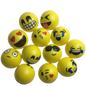 12 EMOJI FACE STRESS BALLS Hand Relief Squeeze Tension Reliever Soft Smiley 70mm