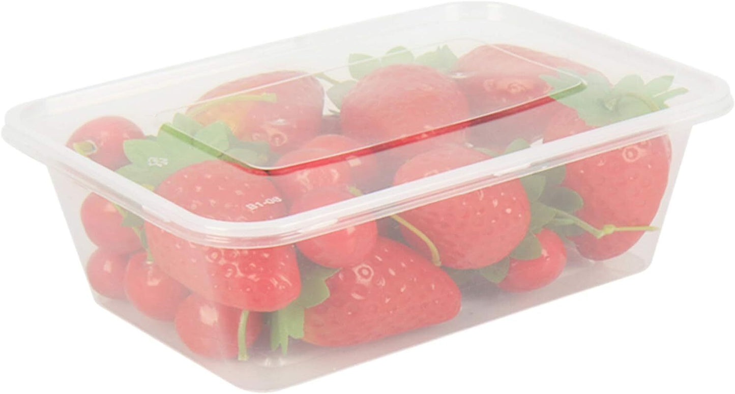 96pcs 2000ml Reusable Food Containers Plastic Meal Prep Storage - BPA Free