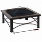 30" Square Slate Tile Fire Pit Outdoor Patio Heater Fireplace