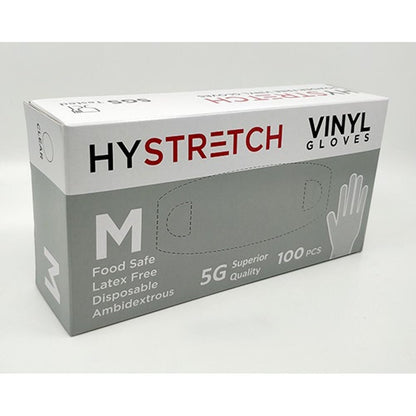 1000x Clear Disposable Vinyl Gloves Powder Free Latex Free Bulk - 1 Box - M