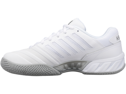K-Swiss Womens Bigshot 4 AC Tennis Shoes - White/Silver - US 9