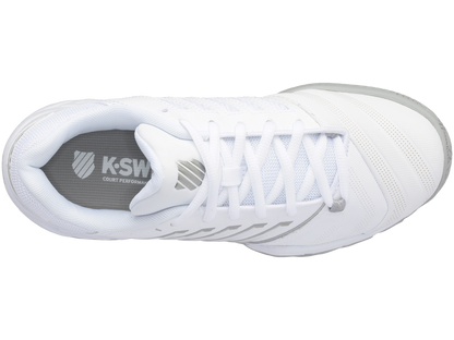 K-Swiss Womens Bigshot 4 AC Tennis Shoes - White/Silver - US 9
