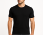 Mens 100% Pure Merino Wool Crew Neck Short Sleeve Top T Shirt Thermal Underwear - Black - X-Small (85cm)