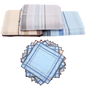 Mens HANDKERCHIEFS 100% Cotton Pocket Square Hanky Handkerchief 35x35cm - 4 Hankies