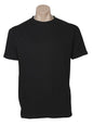 Plain T-Shirt 100% COTTON Basic Blank Tee Mens Ladies Casual BULK Adults - Black - M