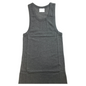 Mens PLAIN SINGLET 100% Cotton Blank Slim Tank Top Gym Basic Casual S-3XL - Grey - M
